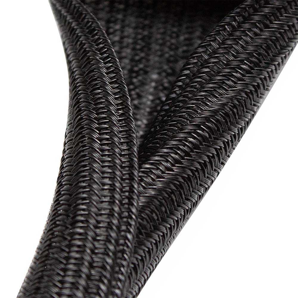 Фото Оплетка Vell самозаворачивающаяся 16 мм, сетчатого плетения для проводов, длина 25 м, черная {VL-opl-25m-16mm} (4)