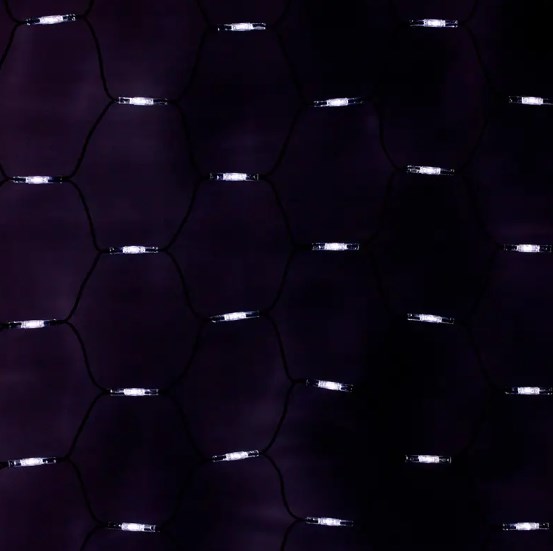 Фото Гирлянда "Сеть" 2x4м, черный каучук, 560 LED белые {217-135}