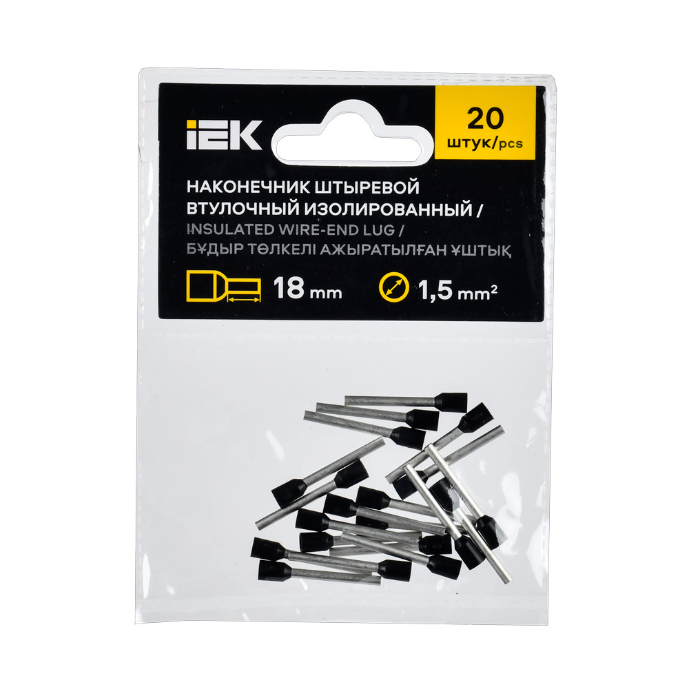 Фото Наконечник НШВИ 1.5-18 черн. IEK UGN11-D15-018-020 (1)