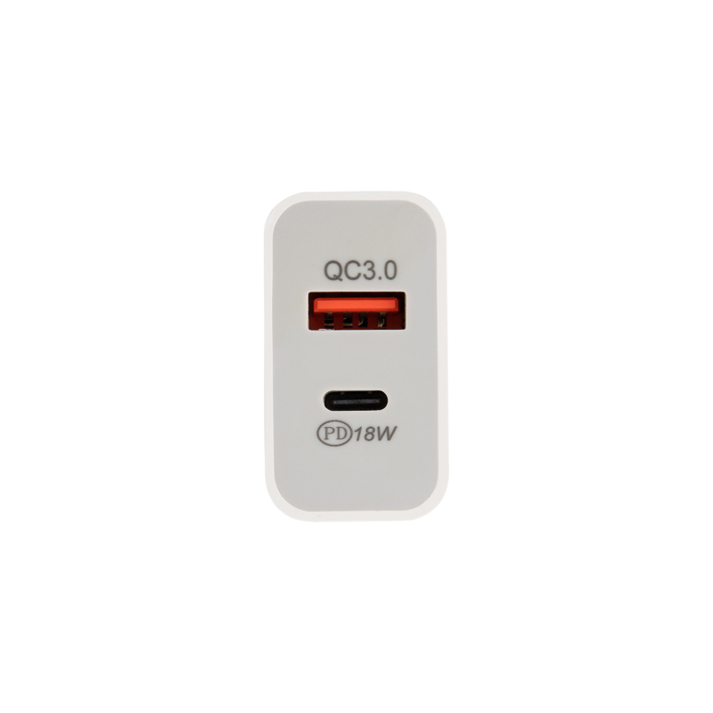 Фото Сетевое зарядное устройство REXANT USB-A+USB-C адаптер, 18W белое {18-2216} (2)