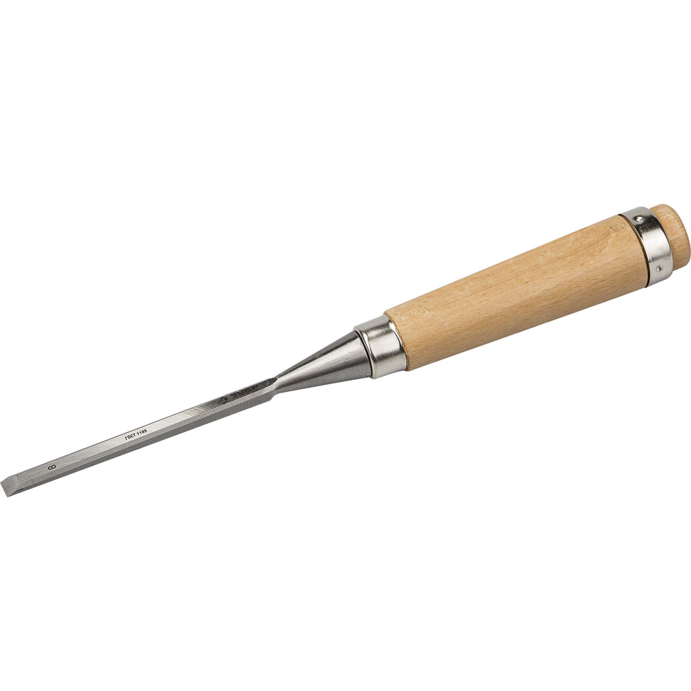 Фото Стамеска-долото "Классик" с деревянной ручкой, хромованадиевая, 8мм, ЗУБР {18096-08}