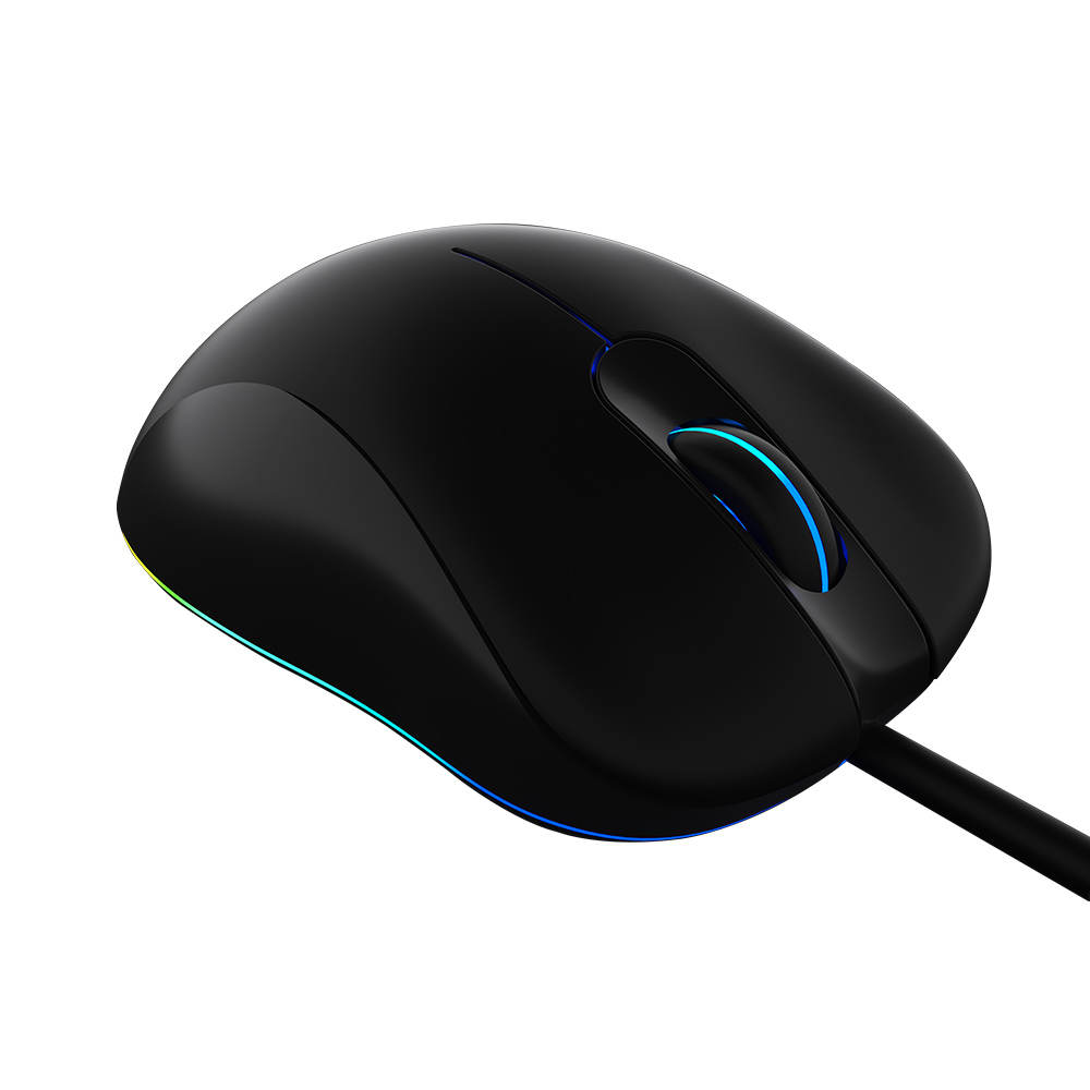 Фото Проводная игровая мышь MeeTion, RGB, 6400 dpi, 1.8 м, USB, 7 кнопок, черная {MT-GM19} (4)