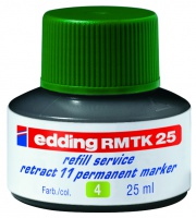 Фото Чернила Edding, перманентные для маркеров Е-11, 25 мл, зеленый {E-RMTK25#4}