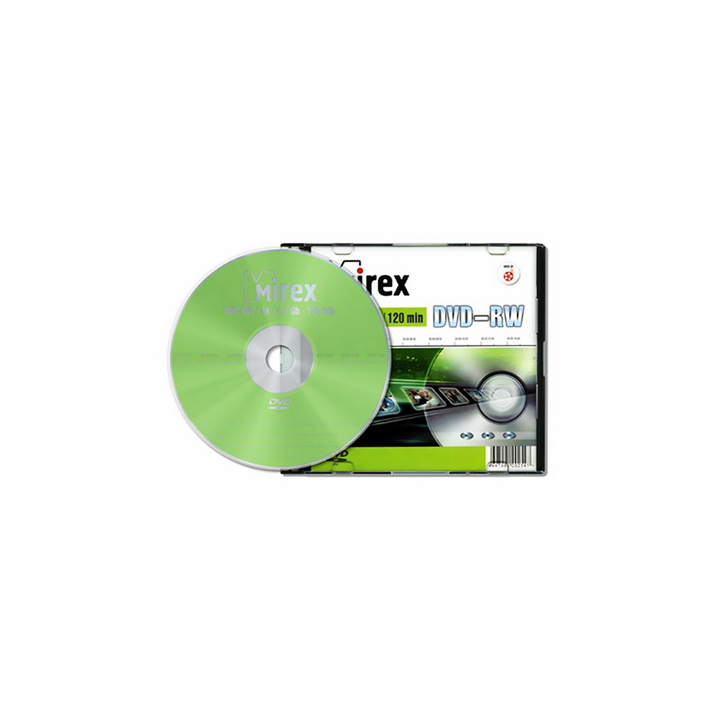 Фото Диск DVD-RW Mirex 4.7 Gb, 4x, Slim Case (1), (1/50) 202547 {UL130032A4S}