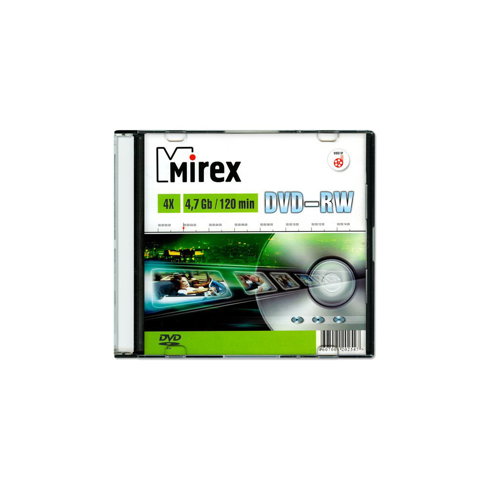 Фото Диск DVD-RW Mirex 4.7 Gb, 4x, Slim Case (1), (1/50) 202547 {UL130032A4S} (1)