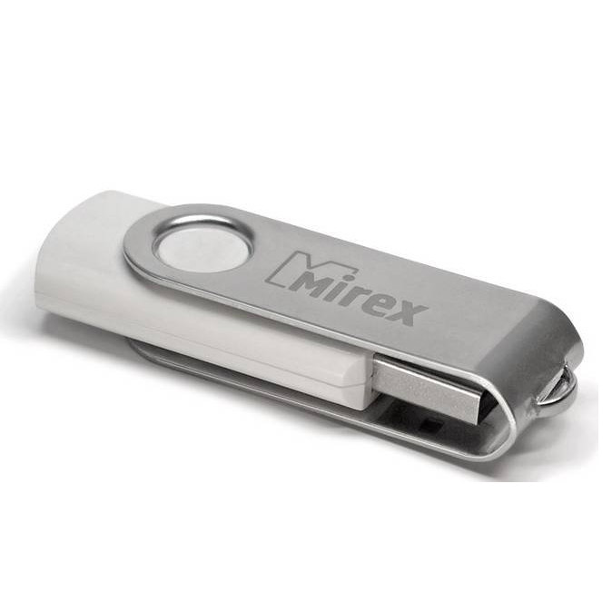 Фото Флеш накопитель 8GB Mirex Swivel, USB 2.0, Белый {13600-FMUSWT08}