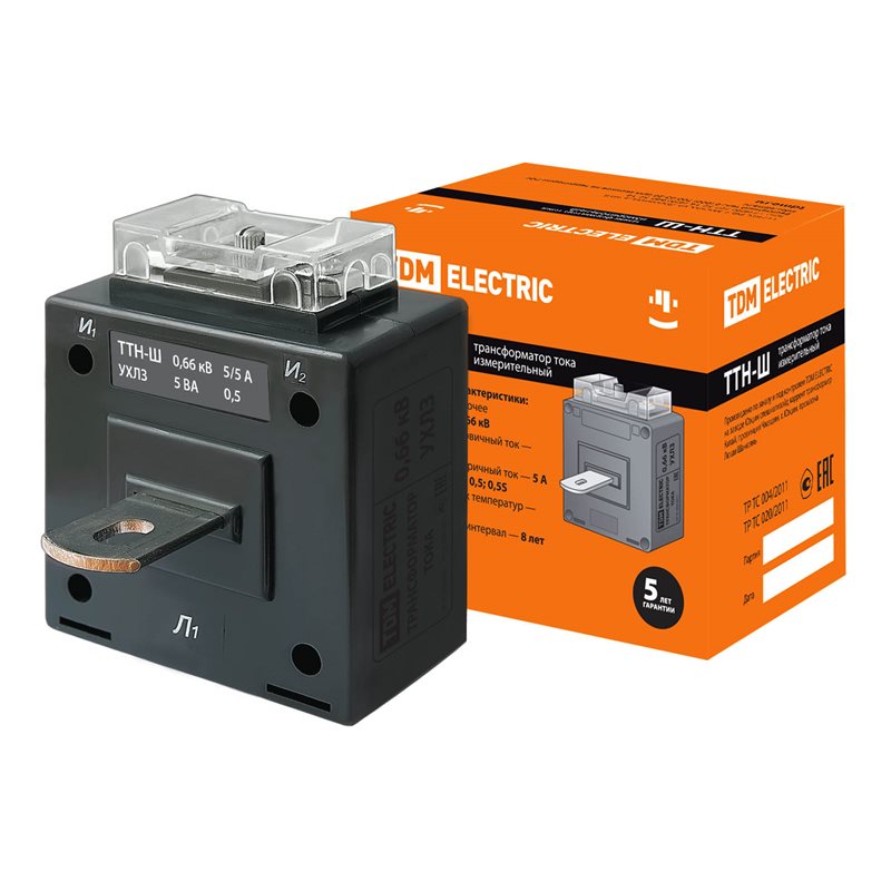 Фото Трансформатор ТТН-Ш 5/5-5VA/0,5-Р TDM {SQ1101-1001}