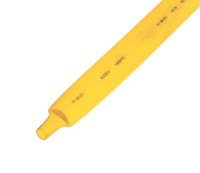 Фото Трубка термоусаживаемая ТУТ 5,0/2,5мм, желтая, упаковка 50 шт. по 1м, PROconnect {55-0502} (1)