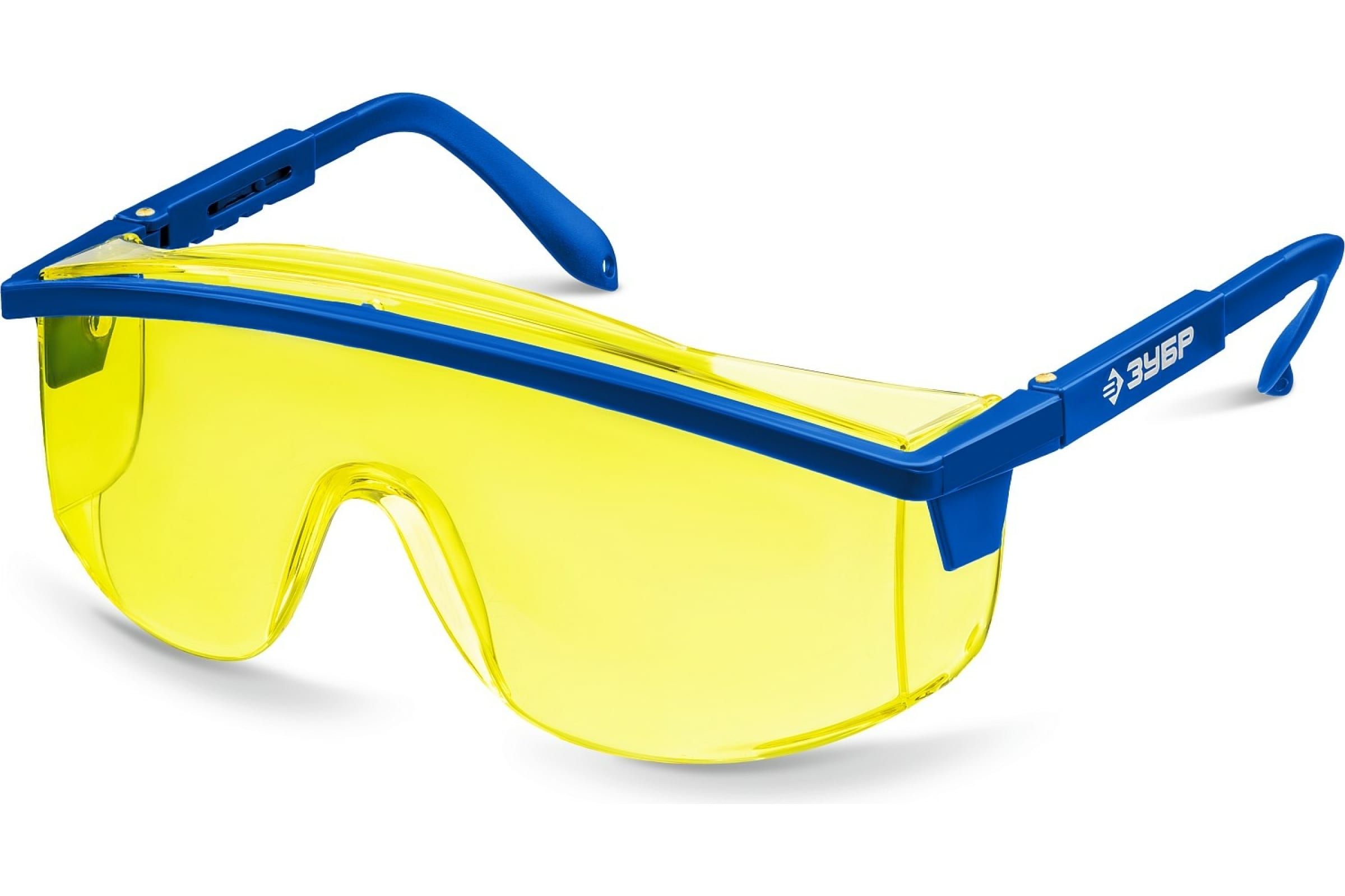 Фото Защитные жёлтые очки ЗУБР ПРОТОН линза увеличенного размера, открытого типа {110482} (1)
