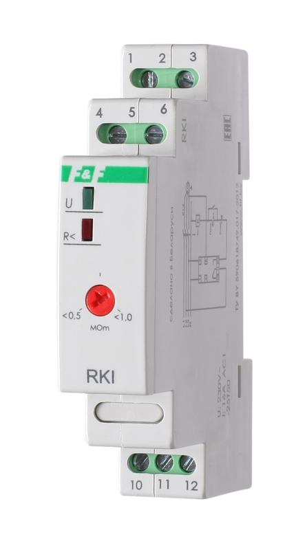 Фото Реле контроля изоляции RKI (для контроля сопротивления изоляции в обмотках электродвигателей монтаж на DIN-рейке 35мм) F&F {EA05.003.001}