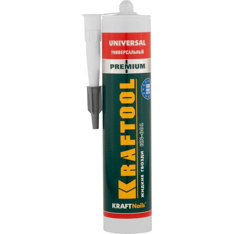 Фото Клей монтажный KRAFTOOL KraftNails Premium KN-601, универсальный, для наружных и внутренних работ, 310мл {41341_z01}