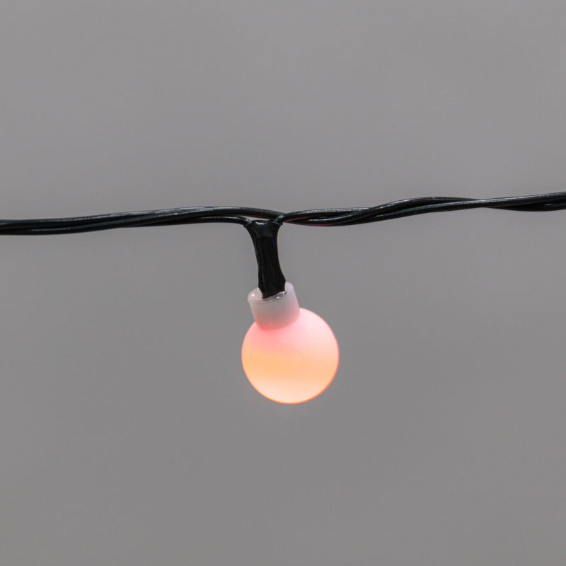 Фото Гирлянда светодиодная Шарики 5м, 20LED, IP20, зеленый провод, свечение мульти (RG/RB), мигание, 230В NEON-NIGHT {304-023} (3)