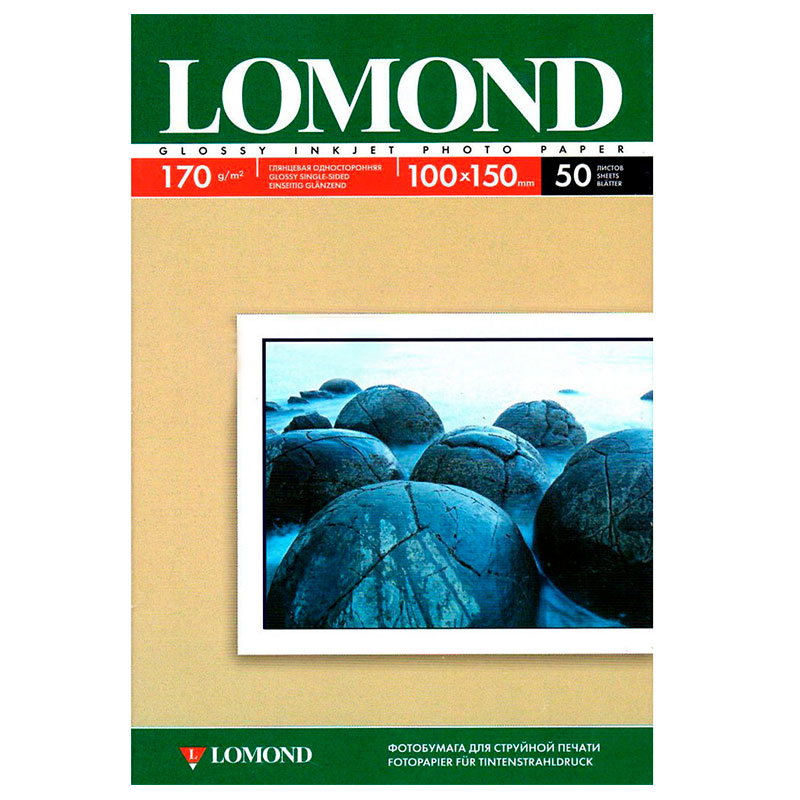 Фото Фотобумага Lomond односторонняя, глянцевая, A6, 170 г/м², 50 листов {0102150}