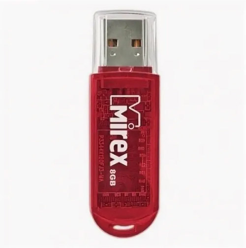 Фото Флеш накопитель 8GB Mirex Elf, USB 2.0, Красный {13600-FMURDE08}