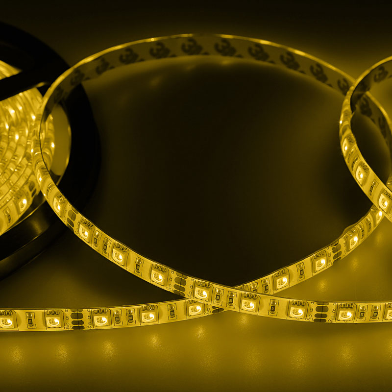 Фото Светодиодная лента 10 мм, желтый, SMD 5050, 60 LED/м, 12 В, Lamper {141-492} (1)