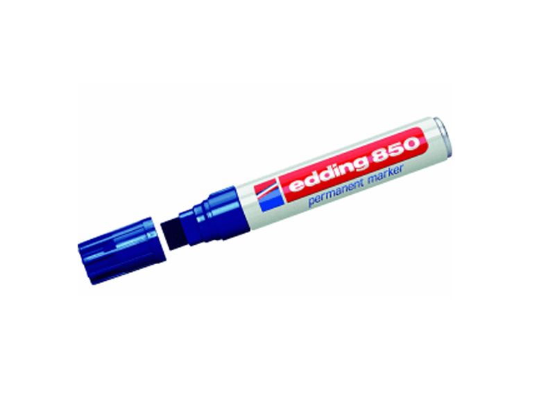 Фото Перманентный маркер Edding E-850 синий, клиновидный наконечник 5-16 мм {E-850#3}