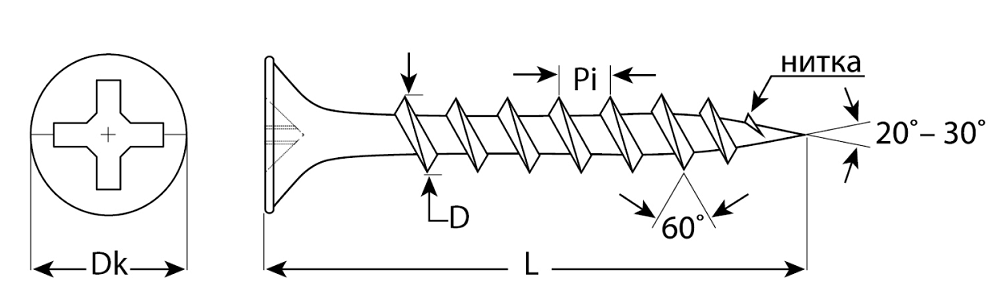 Фото Саморезы СГМ гипсокартон-металл, 45 х 3.5 мм, 4 000 шт, фосфатированные, ЗУБР Профессионал {4-300010-35-045} (1)