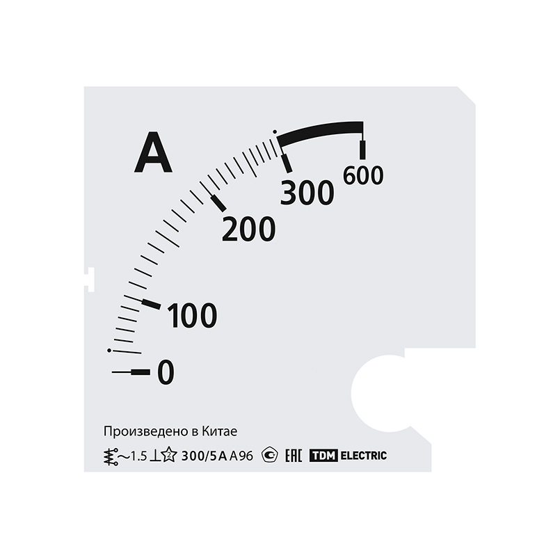 Фото Шкала Ш96 300/5А-1,5 (для А96 Х/5А) TDM {SQ1102-2017}