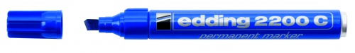 Фото Перманентный маркер Edding, заправляемый, клиновидный наконечник, 1-5 мм, синий {E-2200C#3}