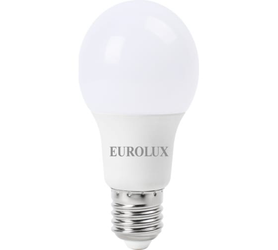 Фото Лампа светодиодная LL-E-A60-9W-230-2,7K-E27 (груша, 9Вт, тепл., Е27) Eurolux {76/2/13}