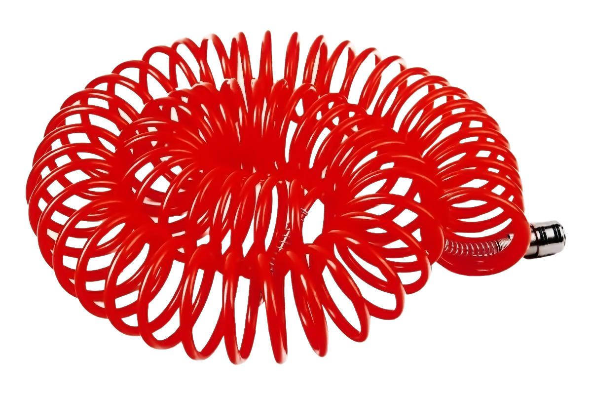 Фото Шланг пневматический Quattro Elementi 15 метров, спиральный, разъем EURO {770-957}