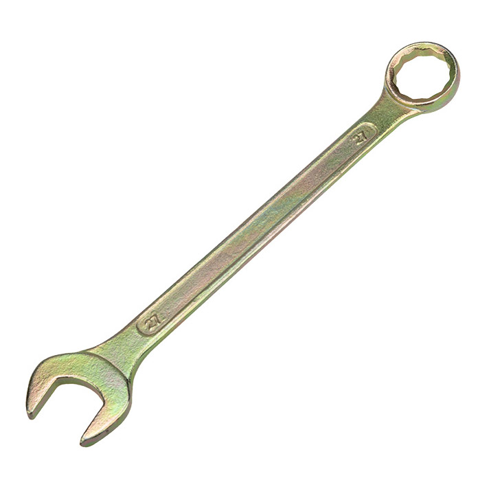 Фото Ключ комбинированный Rexant 27 мм, желтый цинк {12-5816-2}