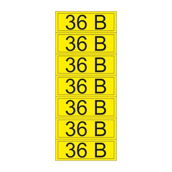 Фото Наклейка знак электробезопасности «36 В», 35х100 мм, Rexant {56-0009-2}