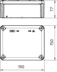 Фото Коробка распределительная 190х150х77мм T 160 OE OBO 2007271 (1)