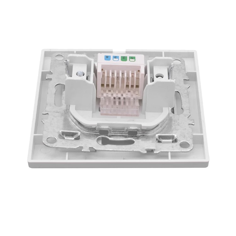 Фото Розетка компьютерная 1-м СП Минск RJ45 бел. Basic EKF ERK01-035-10 (4)