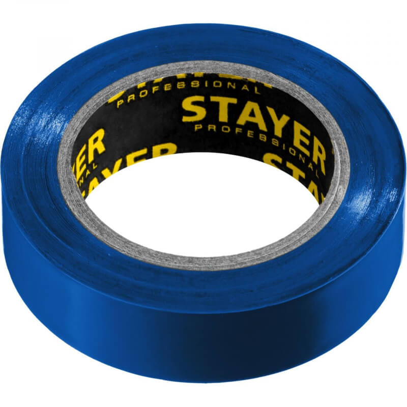 Фото STAYER Protect-10 Изолента ПВХ, не поддерживает горение, 10м (0,13х15 мм), синяя {12291-B} (1)