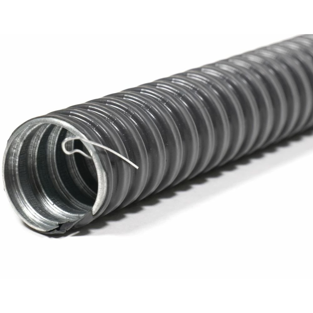 Фото Металлорукав в ПВХ изоляции РЗ-ЦП нг-LS 50 (20 м) с протяжкой ГОФРОМАТИК {zeta44128}