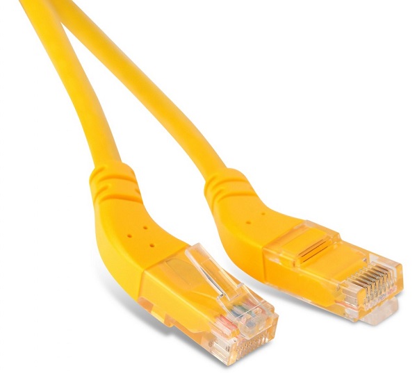 Фото Hyperline PC-APM-STP-RJ45/R45-RJ45/R45-C5e-5M-LSZH-GN Патч-корд F/UTP угловой, экранированный, правы {232959}