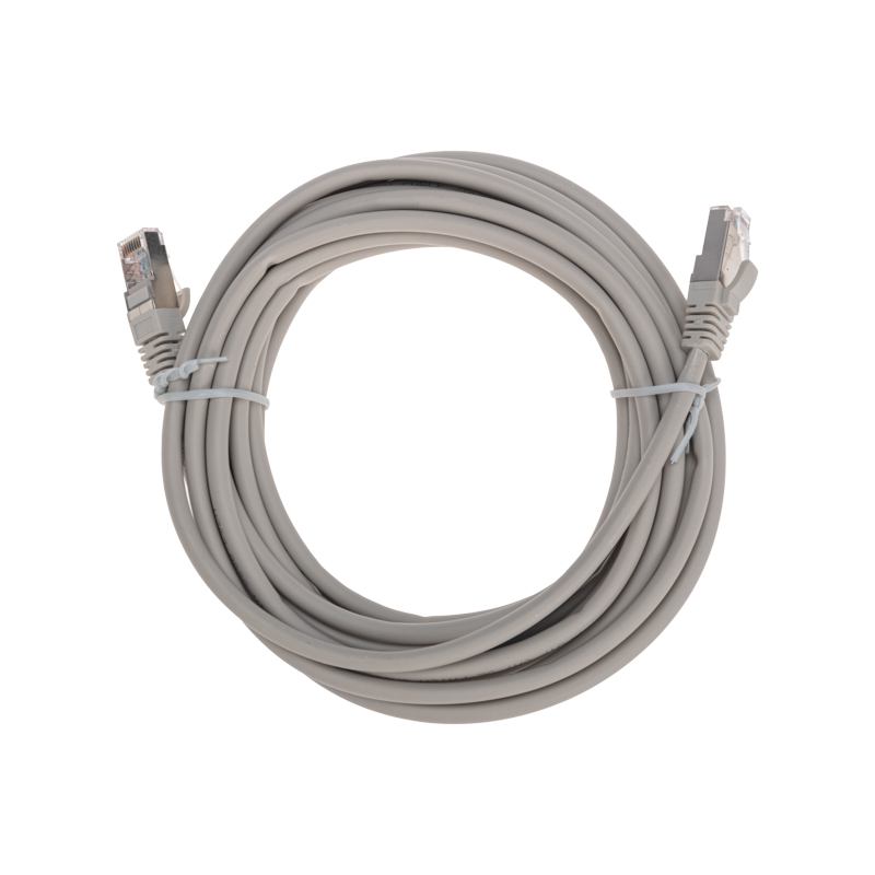 Фото Патч-корд F/UTP, CAT 5e, RJ45-RJ45, 26AWG, LSZH, серый, 5м REXANT {02-0110-5}