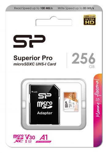 Фото Флеш карта microSD 256GB Silicon Power Superior A2 microSDXC Class 10 UHS-I U3 Colorful 100/80 Mb/s {SP256GBSTXDA2V20SP}