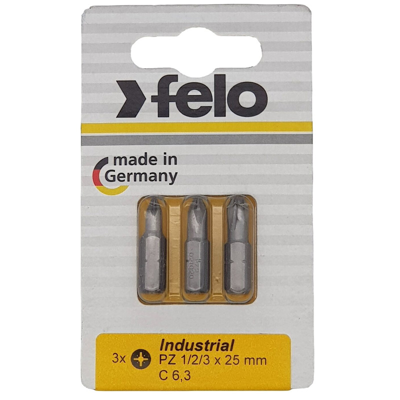 Фото Felo Бита крестовая PZ 1/PZ 2/PZ 3X25, 3 шт в блистере 02193216