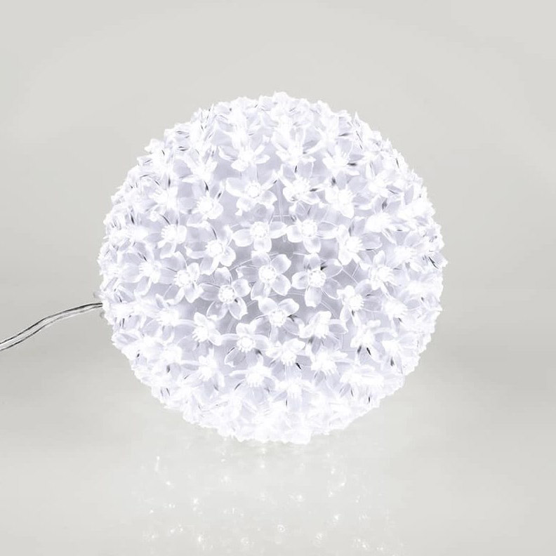 Фото Шар светодиодный 230V, диаметр 20 см, 200 светодиодов, цвет белый {501-606}
