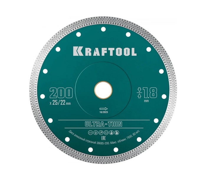 Фото Алмазный диск KRAFTOOL ULTRA-THIN 200х1.8 мм ультратонкий {36685-200}