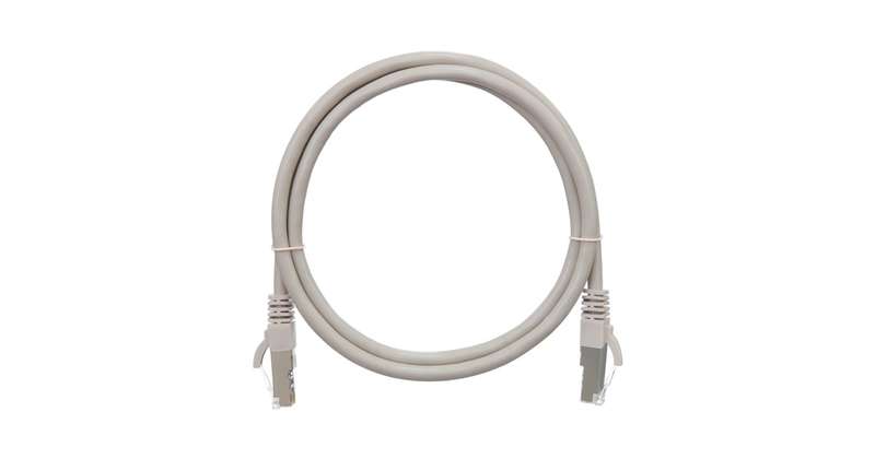 Фото Патч-корд F/UTP 4 пары кат.5e (класс D) 100МГц 2хRJ45/8P8C BC (чистая медь) 26AWG (7х0.165мм) LSZH нг(А)-HFLTx сер. 0.5м NIKOMAX NMC-PC4SD55B-005-C-GY