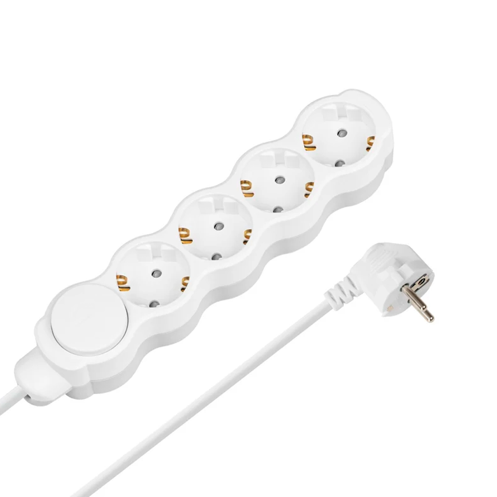 Фото Удлинитель сетевой "Люкс" с выкл., 5 гнезд, 10 м,с заземлением и шторками, ПВС 3х1 мм2, 16 А, 250 В, 3500 Вт TDM Electric {SQ1303-4054}