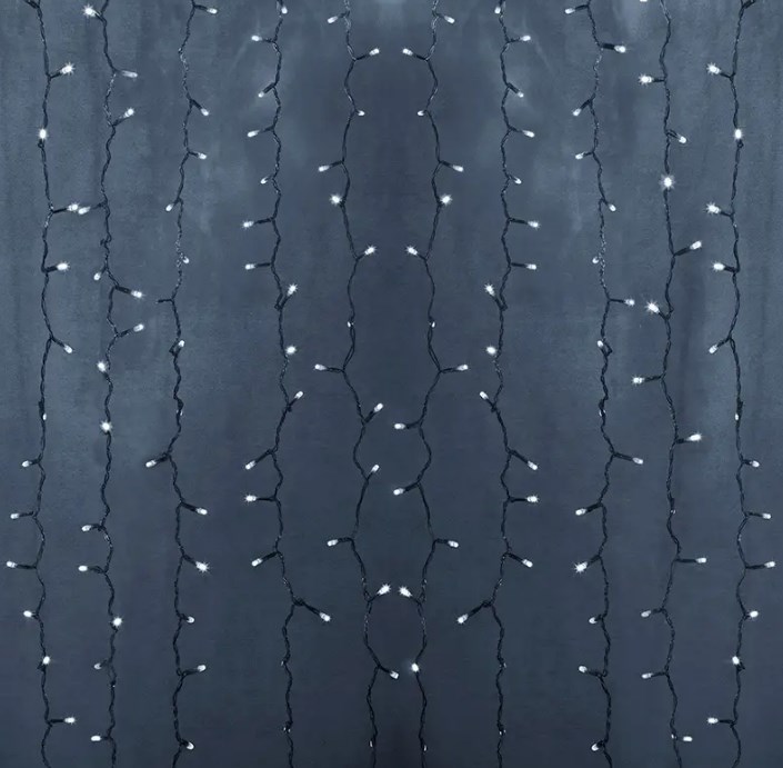 Фото Гирлянда "Светодиодный Дождь" 2х6м, постоянное свечение, прозрачный провод, 230 В, диоды белые {235-175}