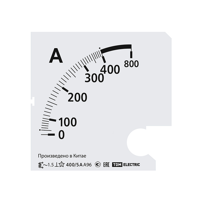 Фото Шкала Ш96 400/5А-1,5 (для А96 Х/5А) TDM {SQ1102-2018}
