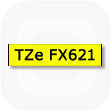 Фото Лента Brother TZE-FX621 (9 мм, черный на желтом) {TZEFX621} (2)