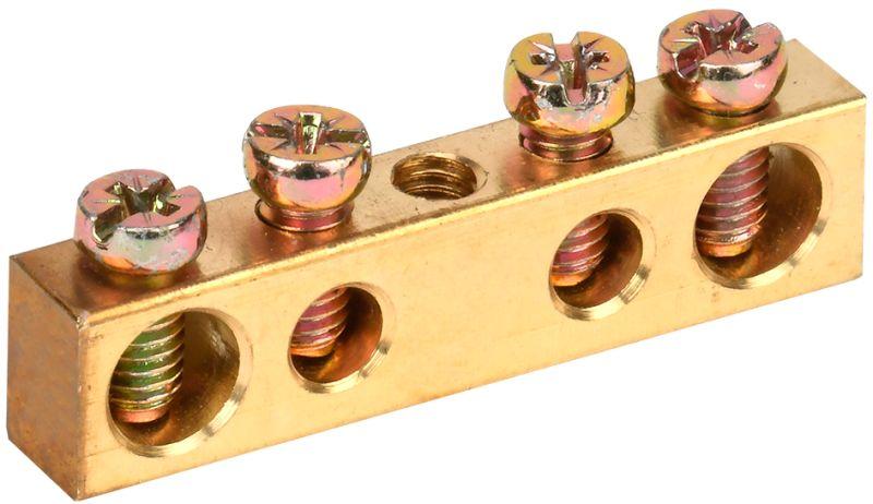 Фото Шина PEN "земля-ноль" 6х9мм 4/1 (4группы/крепеж по центру) ИЭК YNN10-04-100