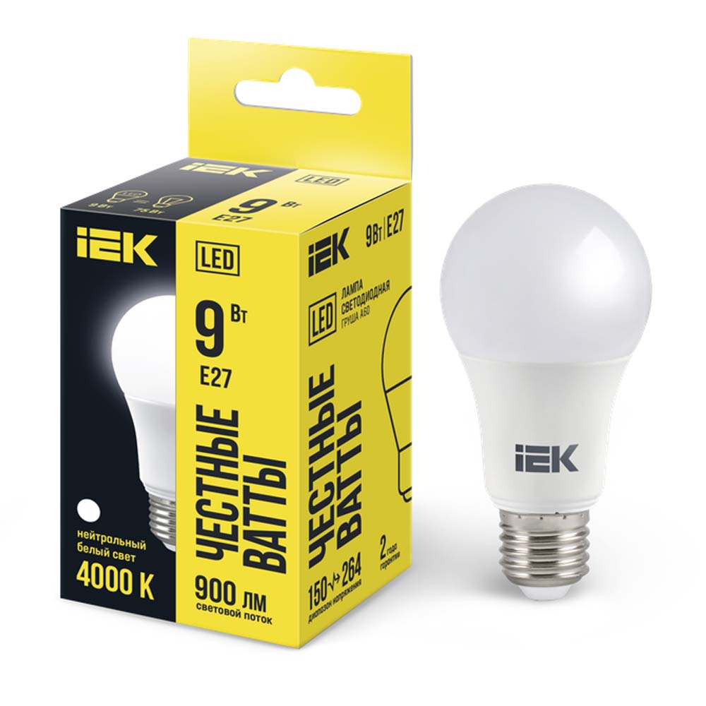 Фото Лампа светодиодная ECO A60 20Вт грушевидная 230В 4000К E27 ИЭК LLE-A60-20-230-40-E27 (1)