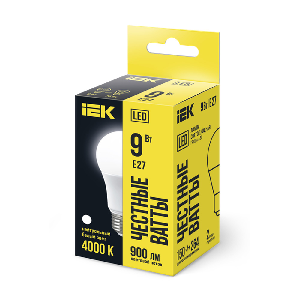 Фото Лампа светодиодная ECO A60 20Вт грушевидная 230В 4000К E27 ИЭК LLE-A60-20-230-40-E27 (2)