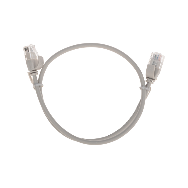 Фото Патч-корд U/UTP, CAT 6A (10G), RJ45-RJ45, 28AWG, LSZH, серый, 0,5м REXANT {02-0380-05}