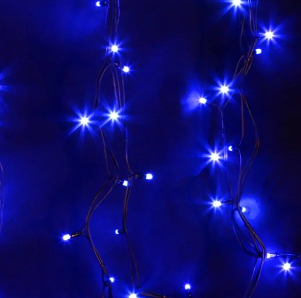 Фото Гирлянда модульная "Дюраплей LED" 12м 120 LED черный каучук синий {315-133}
