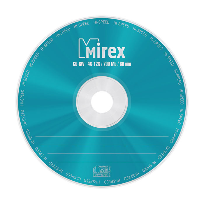 Фото Диск CD-RW Mirex 700 Mb, 12х, Cake Box (25), (25/300) 202349 {UL121002A8M}