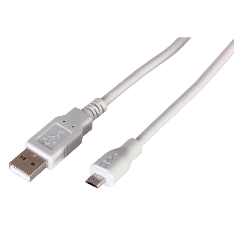 Фото Кабель USB (шт. micro USB - шт. USB A) Rexant 1.8 метра, серый {18-1164} (1)