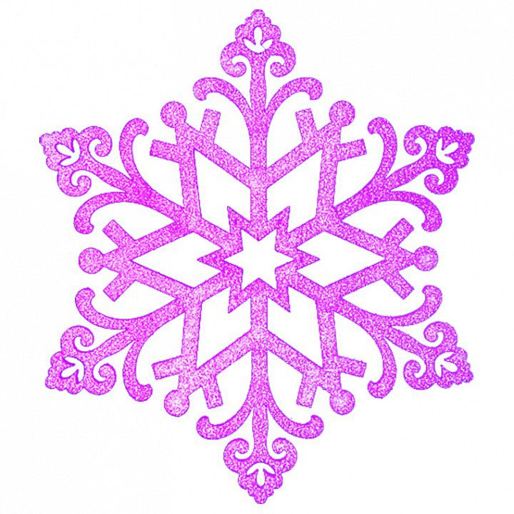 Фото Елочная фигура "Снежинка "Снегурочка", 82 см, цвет фиолетовый {502-377}